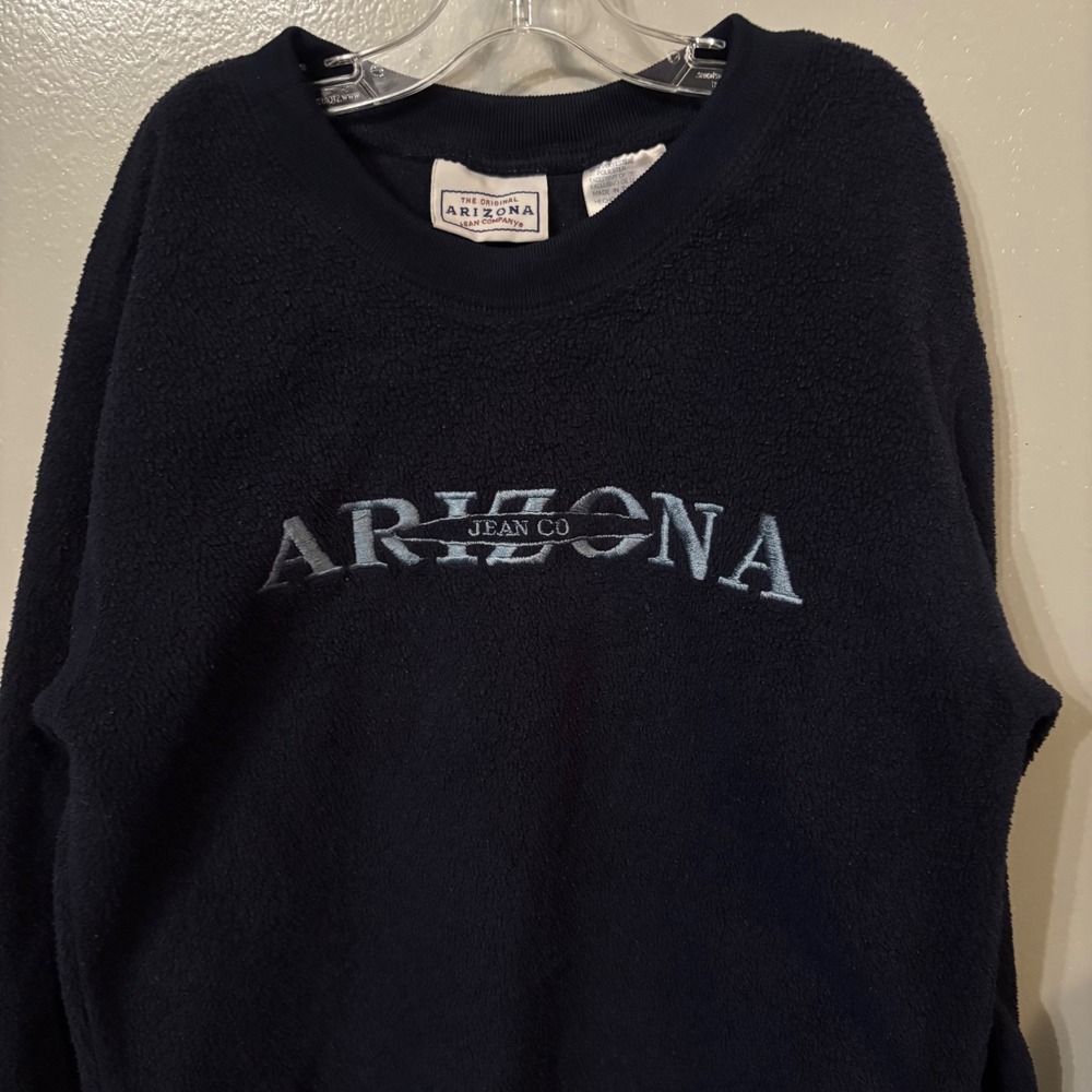 Arizona Jean Co. Navy Blue Fleece Pullover Sweatshirt Sweater (Youth Medium 5/6) - Picture 2 of 5